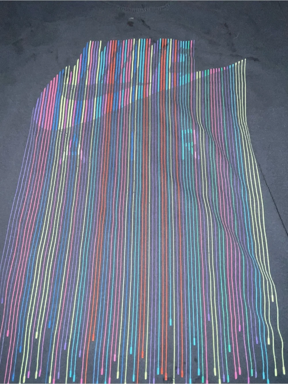 Nike Black Short Sleeve Tee with Rainbow Graphic